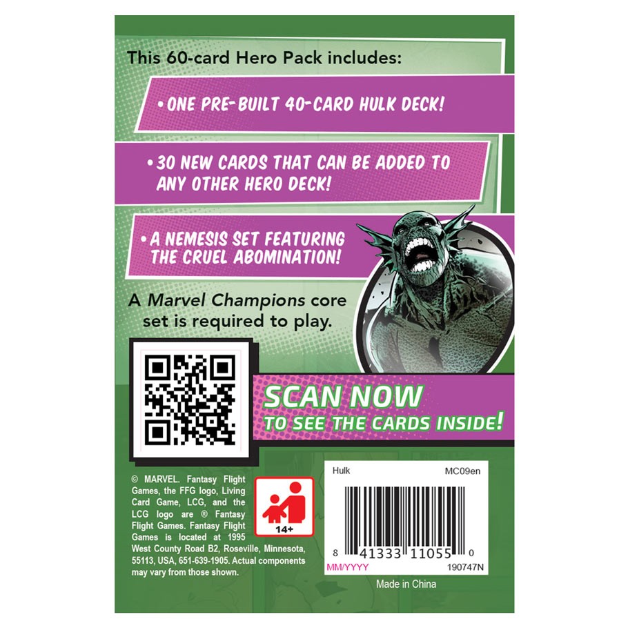 Marvel Champions : The Card Game - Hulk Hero Pack